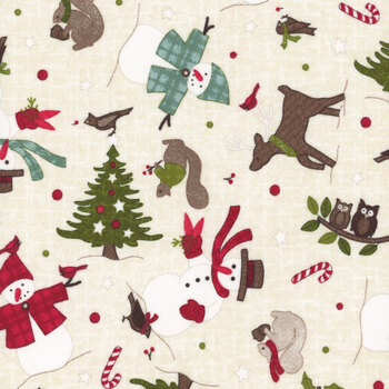 Snowtop Mountain Flannel MASF11162-E Cream by Bonnie Sullivan for Maywood Studio