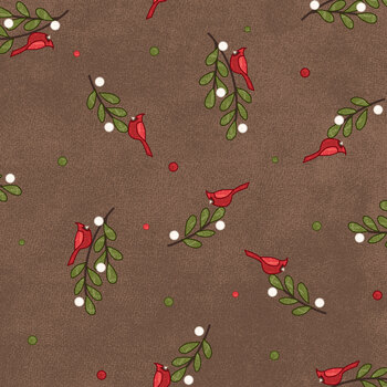 Snowtop Mountain Flannel MASF11164-A Brown by Bonnie Sullivan for Maywood Studio, Image