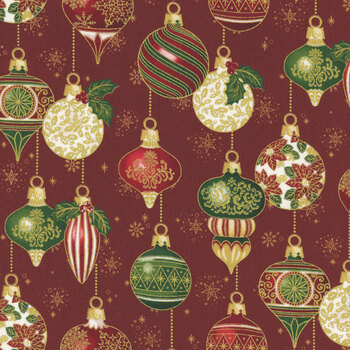 Poinsettias at Christmas CF17631-RED by Jennifer Bosworth for Riley Blake Designs, Image