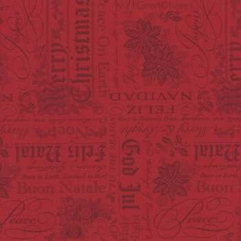 Poinsettias at Christmas C17632-RED by Jennifer Bosworth for Riley Blake Designs, Image
