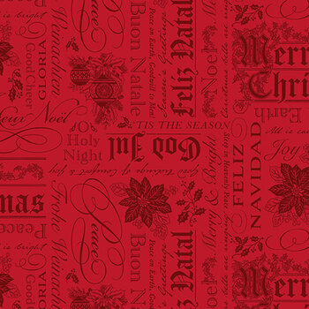 Poinsettias at Christmas C17632-RED by Jennifer Bosworth for Riley Blake Designs, Image