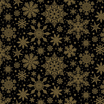 Poinsettias at Christmas CF17635-BLACK by Jennifer Bosworth for Riley Blake Designs, Image