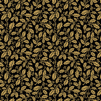 Poinsettias at Christmas CF17636-BLACK by Jennifer Bosworth for Riley Blake Designs, Image
