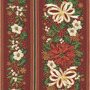 Poinsettias at Christmas CF17637-RED by Jennifer Bosworth for Riley Blake Designs, Image