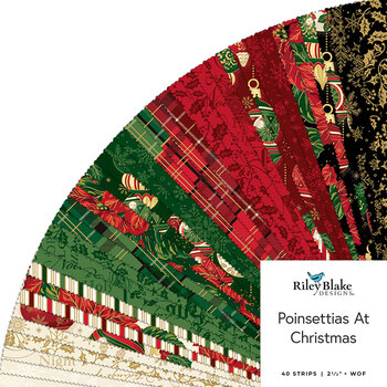 Poinsettias at Christmas  2-1/2” Rolie Polie by Jennifer Bosworth for Riley Blake Designs, Image