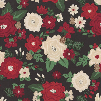 Evergreen Wishes C17810-BLACK by Traci Reed for Riley Blake Designs