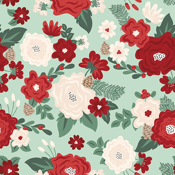 Evergreen Wishes C17810-MINT by Traci Reed for Riley Blake Designs, Image