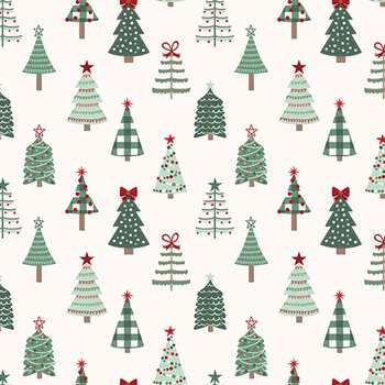 Evergreen Wishes C17811-CREAM by Traci Reed for Riley Blake Designs, Image