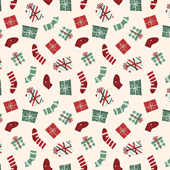 Evergreen Wishes C17812-CREAM by Traci Reed for Riley Blake Designs, Image