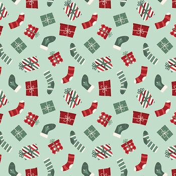 Evergreen Wishes C17812-MINT by Traci Reed for Riley Blake Designs, Image