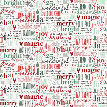Evergreen Wishes C17813-CREAM by Traci Reed for Riley Blake Designs, Image