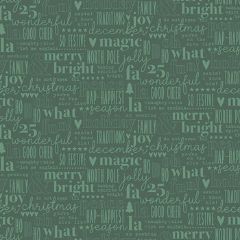 Evergreen Wishes C17813-GREEN by Traci Reed for Riley Blake Designs, Image