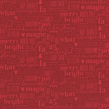 Evergreen Wishes C17813-RED by Traci Reed for Riley Blake Designs