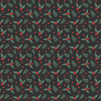 Evergreen Wishes C17814-BLACK by Traci Reed for Riley Blake Designs, Image