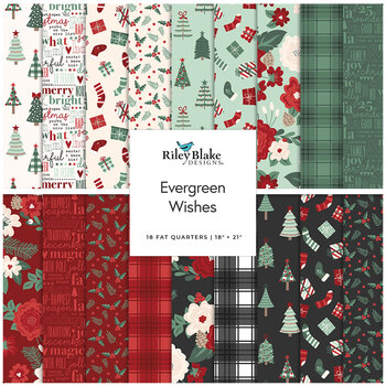Evergreen Wishes  18 FQ Set by Traci Reed for Riley Blake Designs, Image