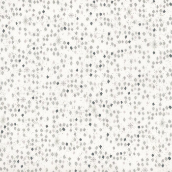 Stof Christmas 2026 - Snow Crystals 4593-107 White/Silver Diamonds by Stof Fabrics, Image