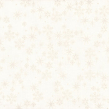 Stof Christmas 2026 - Snow Crystals 4593-116 White/Pearl Snow Crystals and Stars by Stof Fabrics, Image