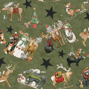 Northern Christmas C17830-GREEN by Teresa Kogut for Riley Blake Designs, Image