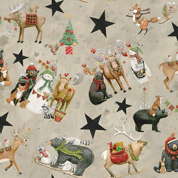 Northern Christmas C17830-NEUTRAL by Teresa Kogut for Riley Blake Designs, Image