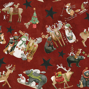 Northern Christmas C17830-RED by Teresa Kogut for Riley Blake Designs, Image
