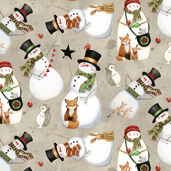 Northern Christmas C17831-NEUTRAL by Teresa Kogut for Riley Blake Designs, Image