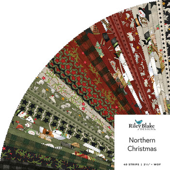 Northern Christmas  2-1/2” Rolie Polie by Teresa Kogut for Riley Blake Designs, Image