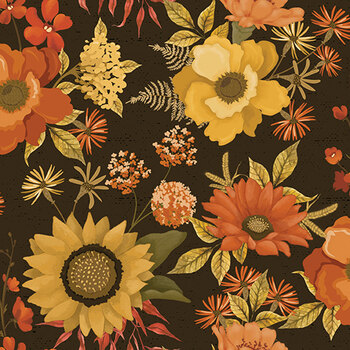 Bountiful C17860-MOCHA by Sandy Gervais for Riley Blake Designs, Image