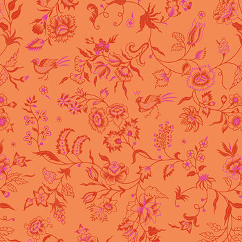 Kipling Gardens C17882-ORANGE by Lily Ashbury for Riley Blake Designs, Image