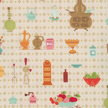 Baked with Love 108" Wide WB17802-LINEN  by Lori Holt for Riley Blake Designs