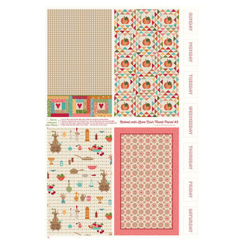 Baked with Love HD18121-PANEL Home Dec Dish Towel Panel by Lori Holt for Riley Blake Designs, Image