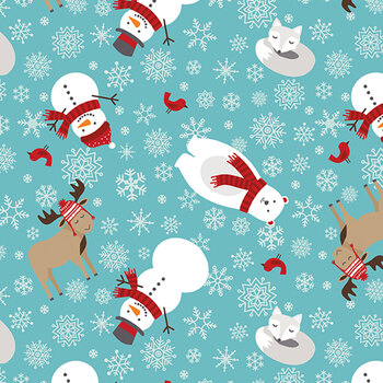A Perfect Winter C17990-BLUE by Lori Whitlock for Riley Blake Designs, Image