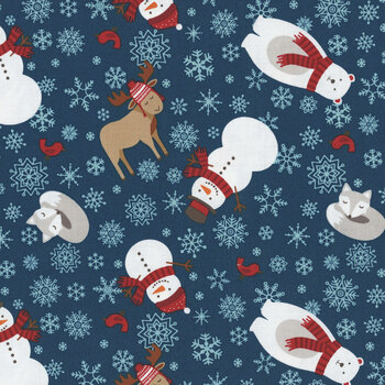 A Perfect Winter C17990-NAVY by Lori Whitlock for Riley Blake Designs