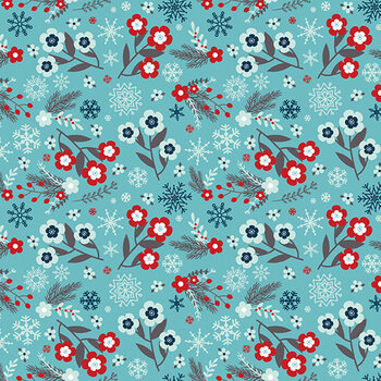 A Perfect Winter C17991-BLUE by Lori Whitlock for Riley Blake Designs, Image