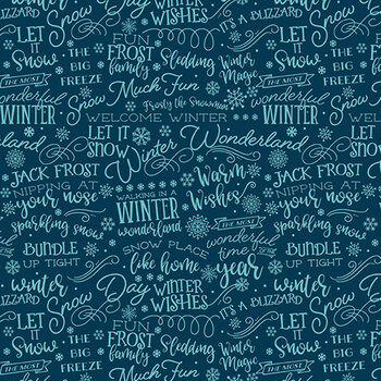 A Perfect Winter C17993-NAVY by Lori Whitlock for Riley Blake Designs, Image