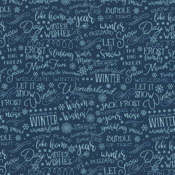 A Perfect Winter C17993-NAVY by Lori Whitlock for Riley Blake Designs