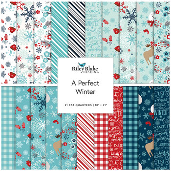 A Perfect Winter  21 FQ Set by Lori Whitlock for Riley Blake Designs, Image