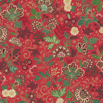 Adorn MU-213-R5 Red by Makower UK for Andover Fabrics