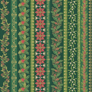Adorn MU-218-G Green by Makower UK for Andover Fabrics