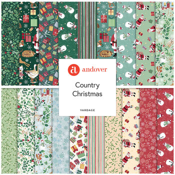 Country Christmas  Yardage by Makower UK for Andover Fabrics, Image