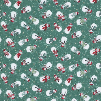 Country Christmas MU-232-G Green by Makower UK for Andover Fabrics
