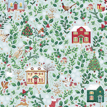 Country Christmas MU-240-B by Makower UK for Andover Fabrics, Image