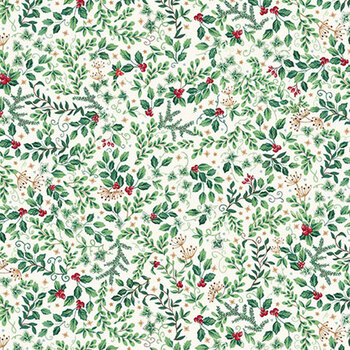 Country Christmas MU-234-Q by Makower UK for Andover Fabrics, Image