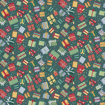 Country Christmas MU-233-G by Makower UK for Andover Fabrics, Image