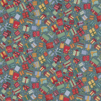 Country Christmas MU-233-G Green by Makower UK for Andover Fabrics