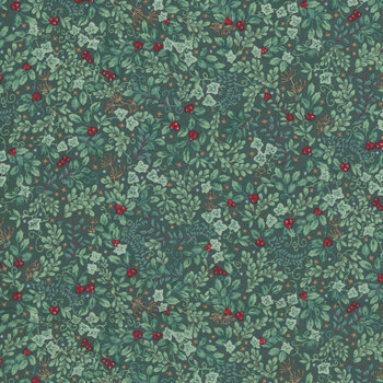 Country Christmas MU-234-G Green by Makower UK for Andover Fabrics