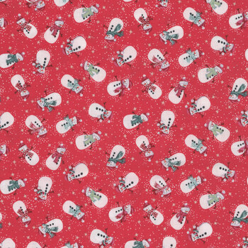 Country Christmas MU-232-R Red by Makower UK for Andover Fabrics