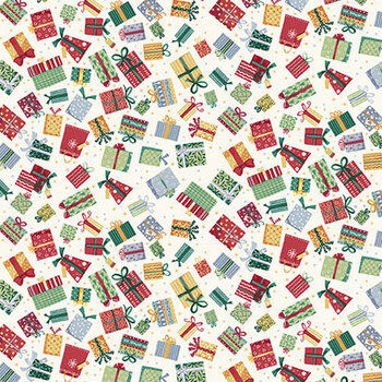 Country Christmas MU-233-Q by Makower UK for Andover Fabrics, Image