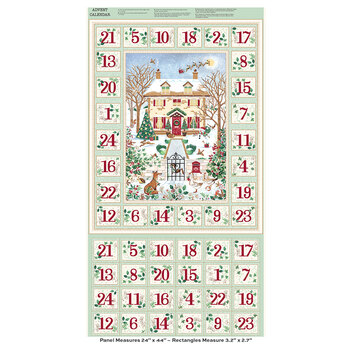 Country Christmas MU-238-G Panel by Makower UK for Andover Fabrics, Image