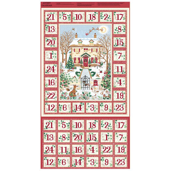 Country Christmas MU-238-R Panel by Makower UK for Andover Fabrics, Image