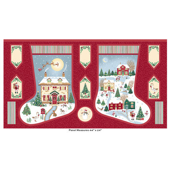 Country Christmas MU-239-1 Panel by Makower UK for Andover Fabrics, Image